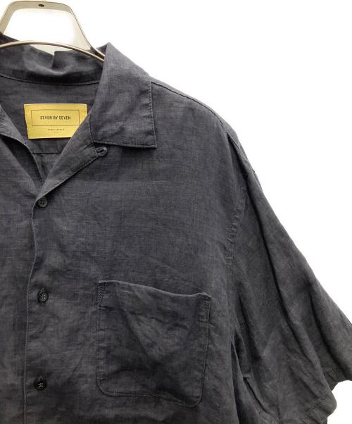 seven by seven（セブンバイセブン）SEVEN BY SEVEN (セブンバイセブン) OPEN COLLAR SHIRTS S/S ネイビー サイズ:XSの古着・服飾アイテム