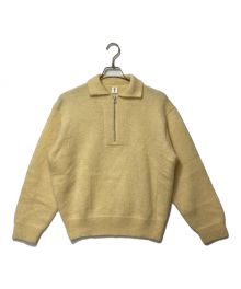 MEIAS（メイアス）の古着「SUPER KID MOHAIR HALF ZIP PULL OVER」｜ベージュ