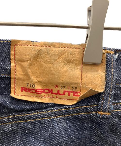RESOLUTE（リゾルト）RESOLUTE (リゾルト) ワンウォッシュデニム インディゴ サイズ:SIZE 68.5cm (W27)の古着・服飾アイテム