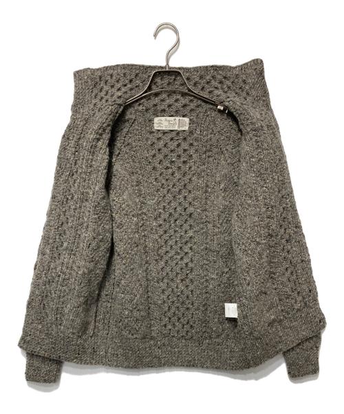 Athena Designs（アテナデザインズ）Athena Designs (アテナデザインズ) アランニットカーディガン グレー サイズ:-の古着・服飾アイテム