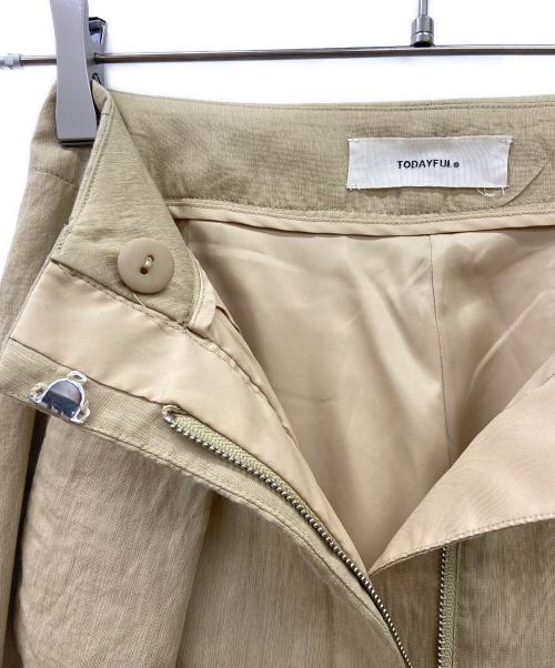 TODAYFUL（トゥデイフル）TODAYFUL (トゥデイフル) LINEN TUCK TROUSERS ベージュ サイズ:36の古着・服飾アイテム