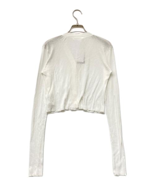 R’IAM PLAGE（リアム プラージュ）R’IAM PLAGE (リアム プラージュ) 23SS シアーショートカーディガン ホワイト サイズ:Free 未使用品の古着・服飾アイテム
