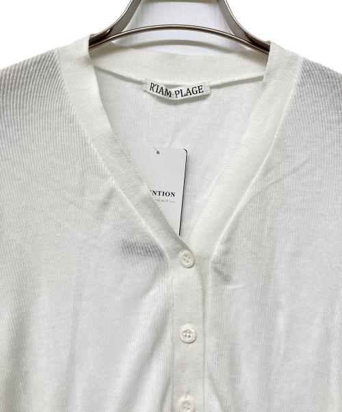 R’IAM PLAGE（リアム プラージュ）R’IAM PLAGE (リアム プラージュ) 23SS シアーショートカーディガン ホワイト サイズ:Free 未使用品の古着・服飾アイテム