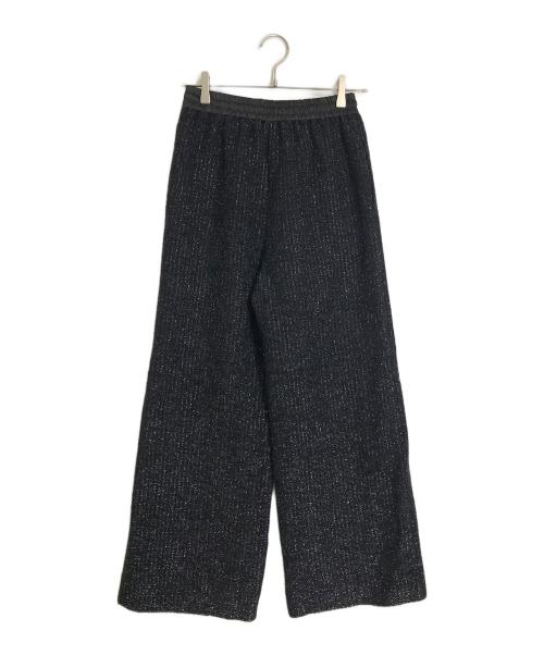 shirocon（シロコン）shirocon (シロコン) ワイドパンツ フィルムヤーン キラキラ ブラック サイズ:36の古着・服飾アイテム