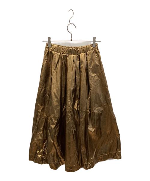 machatt（マチャット）machatt (マチャット) メタリックスカート ゴールド サイズ:フリー 未使用品の古着・服飾アイテム