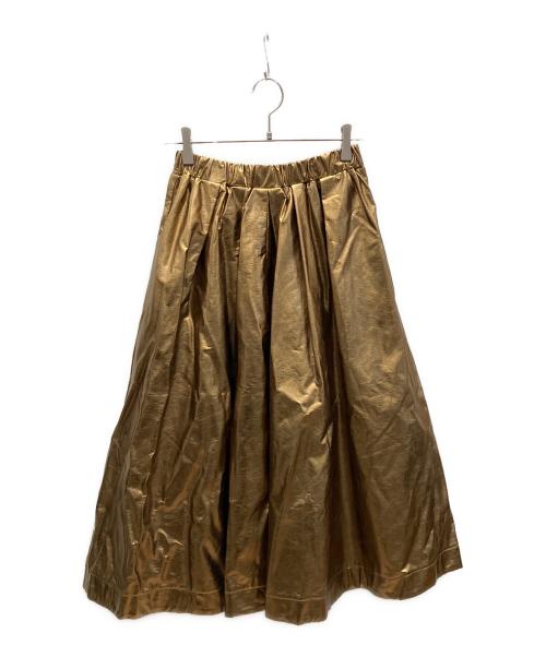 machatt（マチャット）machatt (マチャット) メタリックスカート ゴールド サイズ:フリー 未使用品の古着・服飾アイテム