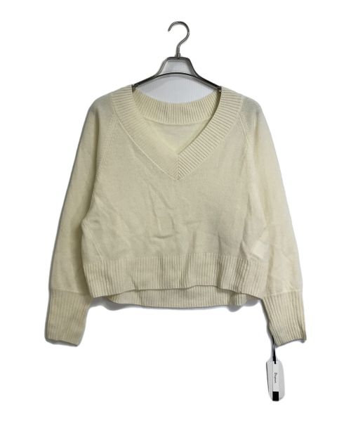 Diagram（ダイアグラム）Diagram (ダイアグラム) Vネックラムニット ホワイト サイズ:36の古着・服飾アイテム