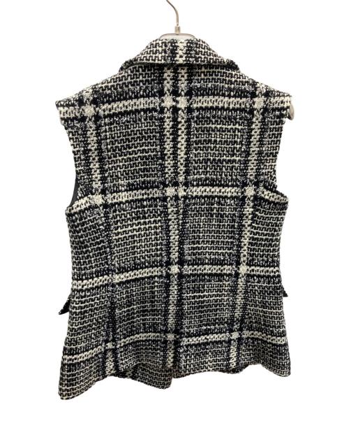 Bluelea（ブルレア）Bluelea (ブルレア) オリジナルチェックツイードジレ ブラック×ホワイト サイズ:フリーの古着・服飾アイテム