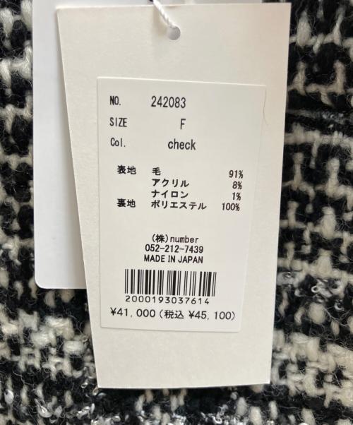 Bluelea（ブルレア）Bluelea (ブルレア) オリジナルチェックツイードジレ ブラック×ホワイト サイズ:フリーの古着・服飾アイテム