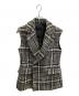 Bluelea（ブルレア）の古着「オリジナルチェックツイードジレ」｜ブラック×ホワイト