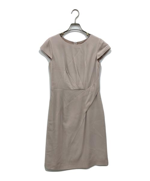 EPOCA THE SHOP（エポカ ザ ショップ）EPOCA THE SHOP (エポカ ザ ショップ) バックサテンジョーゼット ワンピース ピンクベージュ サイズ:40の古着・服飾アイテム