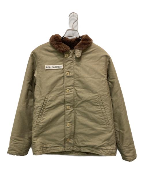 F.O.B FACTORY（エフオービー ファクトリー）F.O.B FACTORY (エフオービー ファクトリー) N-1 デッキジャケット ベージュ サイズ:M 未使用品の古着・服飾アイテム