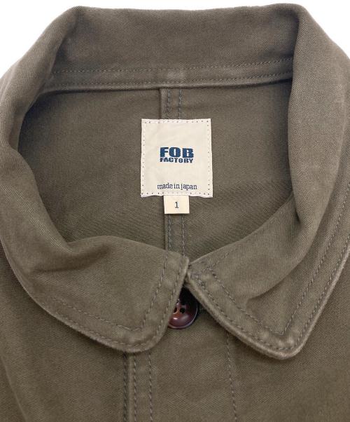 F.O.B FACTORY（エフオービー ファクトリー）F.O.B FACTORY (エフオービー ファクトリー) フレンチ モールスキン ジャケット カーキ サイズ:Sの古着・服飾アイテム