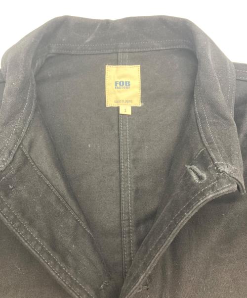F.O.B FACTORY（エフオービー ファクトリー）F.O.B FACTORY (エフオービー ファクトリー) フレンチ モールスキン ジャケット ブラック サイズ:Sの古着・服飾アイテム