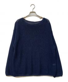 SLOBE IENA（スローブ イエナ）の古着「リネン混ボートネックニット」｜ネイビー