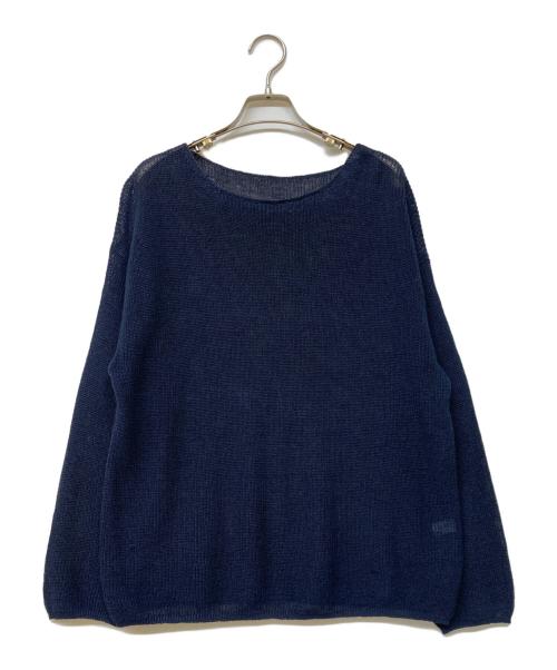 SLOBE IENA（スローブ イエナ）SLOBE IENA (スローブ イエナ) リネン混ボートネックニット ネイビー サイズ:‐の古着・服飾アイテム