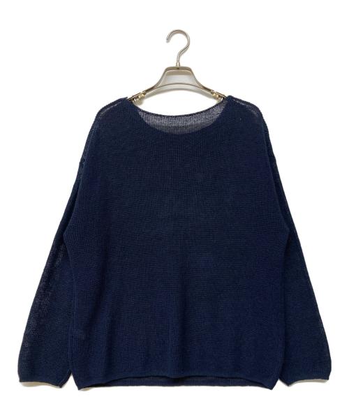 SLOBE IENA（スローブ イエナ）SLOBE IENA (スローブ イエナ) リネン混ボートネックニット ネイビー サイズ:‐の古着・服飾アイテム