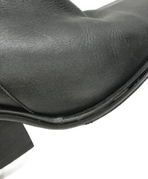 UNTISHOLD（アンチショルド）UNTISHOLD (アンチショルド) スクエアトゥショートブーツ ブラック サイズ:38の古着・服飾アイテム