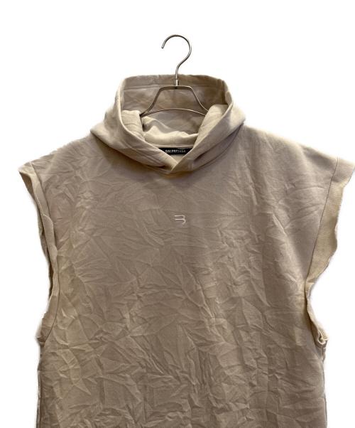 BALENCIAGA（バレンシアガ）BALENCIAGA (バレンシアガ) Sleeveless Hoodie ベージュ サイズ:XXSの古着・服飾アイテム