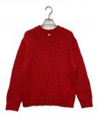 MUJI LABOムジラボ）の古着「クルーネックセーター」｜レッド