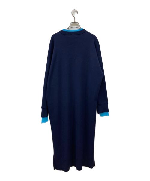 yuw（ユウ）yuw (ユウ) バイカラーニットワンピース ネイビー サイズ:Free 未使用品の古着・服飾アイテム