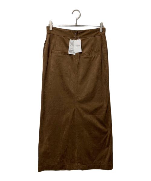 SLOBE IENA（スローブ イエナ）SLOBE IENA (スローブ イエナ) FAKE SUEDE タイトスカート ブラウン サイズ:38 未使用品の古着・服飾アイテム