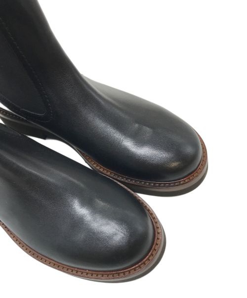 PASCUCCI（パスクッチ）PASCUCCI (パスクッチ) ラウンドトウサイドゴアショートブーツ ブラック サイズ:37の古着・服飾アイテム