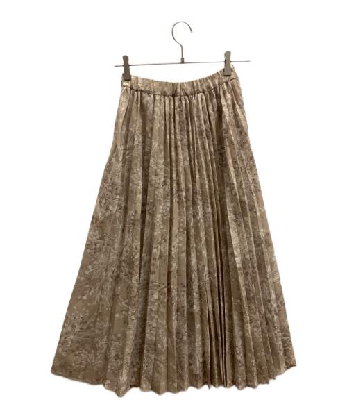 CLANE（クラネ）CLANE (クラネ) FLOWING FLOWER SKIRT ベージュ 未使用品の古着・服飾アイテム