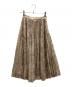 CLANE（クラネ）の古着「FLOWING FLOWER SKIRT」｜ベージュ