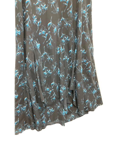 stola.（ストラ）stola. (ストラ) 線画花柄プリントワンピース ネイビー サイズ:SIZE38の古着・服飾アイテム