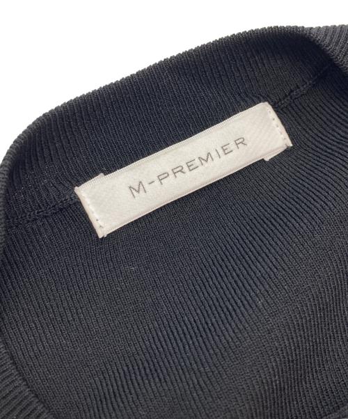 M-PREMIER（エムプルミエ）M-PREMIER (エムプルミエ) ドットボタンギャザースリーブカーディガン ブラック サイズ:38の古着・服飾アイテム