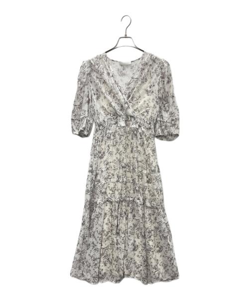 CELFORD（セルフォード）CELFORD (セルフォード) カシュクールコットンギャザーワンピース ホワイト サイズ:SIZE38の古着・服飾アイテム