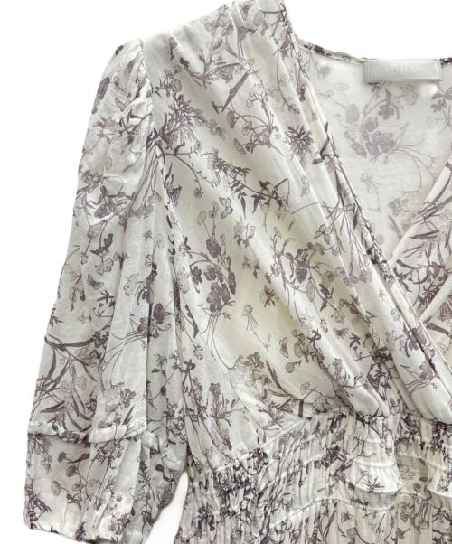 CELFORD（セルフォード）CELFORD (セルフォード) カシュクールコットンギャザーワンピース ホワイト サイズ:SIZE38の古着・服飾アイテム