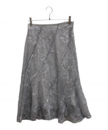 stola.（ストラ）の古着「コード刺繍スカート」｜グレー