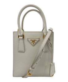 PRADA（プラダ）の古着「SAFFIANO LUX　2WAYショルダーバッグ」｜ホワイト