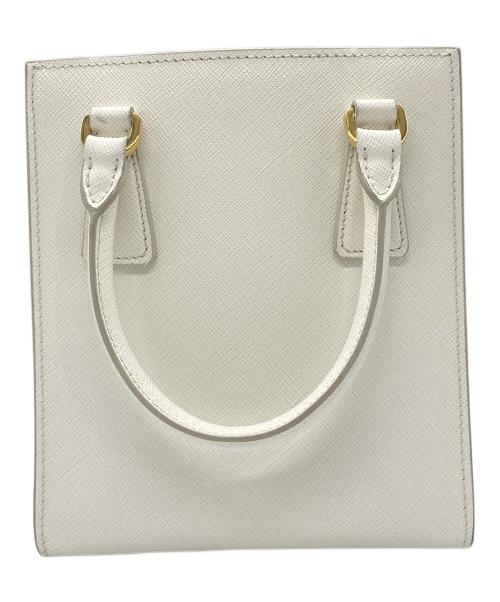 PRADA（プラダ）PRADA (プラダ) SAFFIANO LUX　2WAYショルダーバッグ ホワイトの古着・服飾アイテム