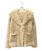 unknownアンノウン）の古着「ムートン ショートリバーシブルフードコート」｜ベージュ