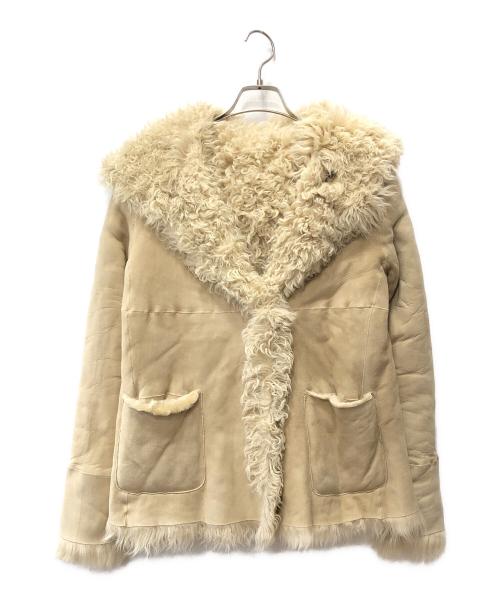 unknown（アンノウン）Unknown (アンノウン) ムートン ショートリバーシブルフードコート ベージュ サイズ:下記参照の古着・服飾アイテム
