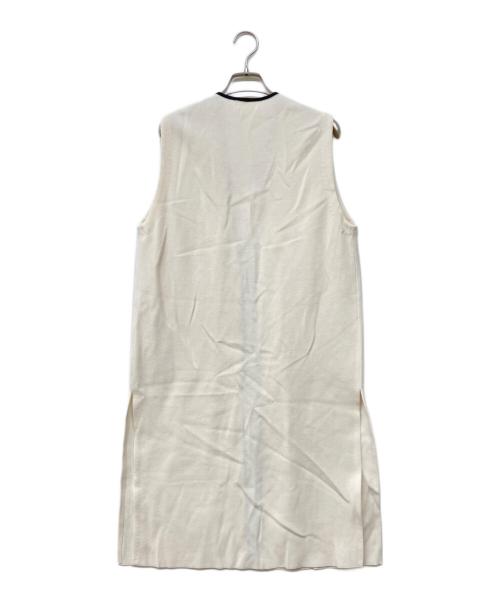 BALLSEY（ボールジィ）BALLSEY (ボールジィ) コットンアセテートミラノリブ ロングジレ ホワイト サイズ:Sの古着・服飾アイテム