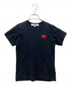 PLAY COMME des GARCONSプレイコムデギャルソン）の古着「ハートワッペンTシャツ」｜ブラック