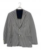 BOSS HUGO BOSSボス ヒューゴボス）の古着「2B Stretch tailoringストライプテーラードジャケット」｜ブラック