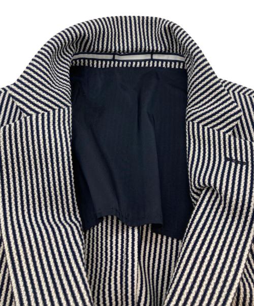 BOSS HUGO BOSS（ボス ヒューゴボス）BOSS HUGO BOSS (ボス ヒューゴボス) 2B Stretch tailoringストライプテーラードジャケット ブラック サイズ:50の古着・服飾アイテム