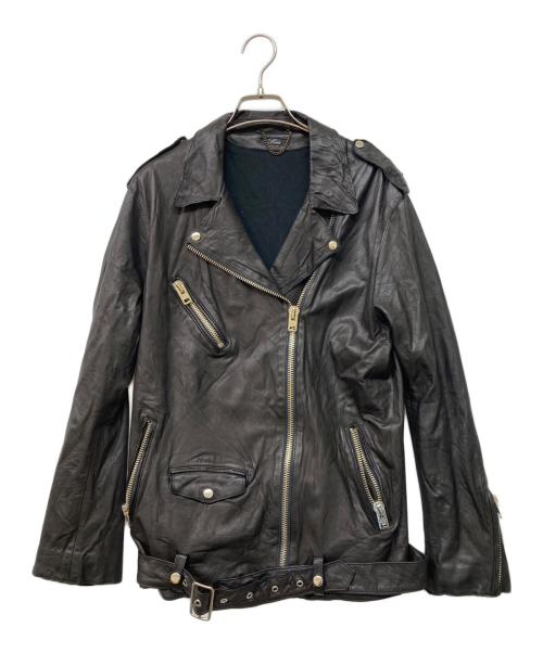 sisii（シシ）sisii (シシ) カウレザーダブルライダースジャケット ブラック サイズ:XSの古着・服飾アイテム