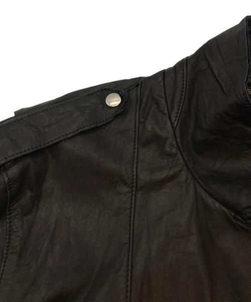 sisii（シシ）sisii (シシ) カウレザーダブルライダースジャケット ブラック サイズ:XSの古着・服飾アイテム