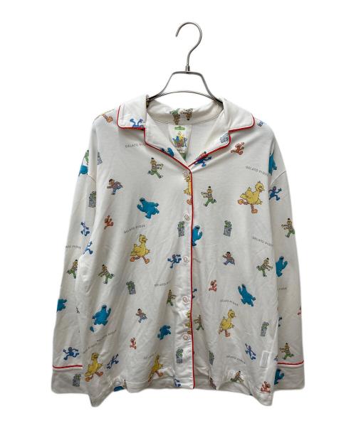 gelato pique（ジェラートピケ）gelato pique (ジェラートピケ) 総柄シャツ&ロングパンツセット アイボリー サイズ:Fの古着・服飾アイテム