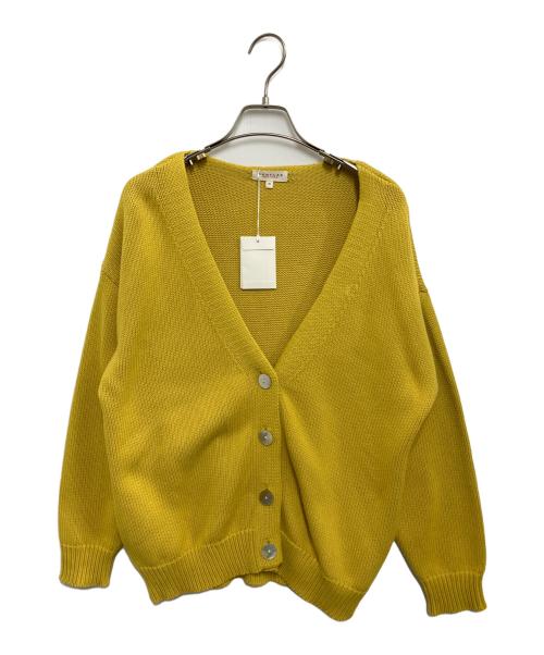 DEMYLEE（デミリー）DEMYLEE (デミリー) コットンVネックカーディガン イエロー サイズ:XSの古着・服飾アイテム
