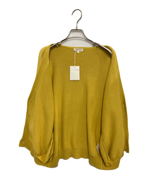 DEMYLEE（デミリー）DEMYLEE (デミリー) コットンVネックカーディガン イエロー サイズ:XSの古着・服飾アイテム