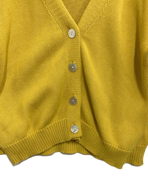 DEMYLEE（デミリー）DEMYLEE (デミリー) コットンVネックカーディガン イエロー サイズ:XSの古着・服飾アイテム