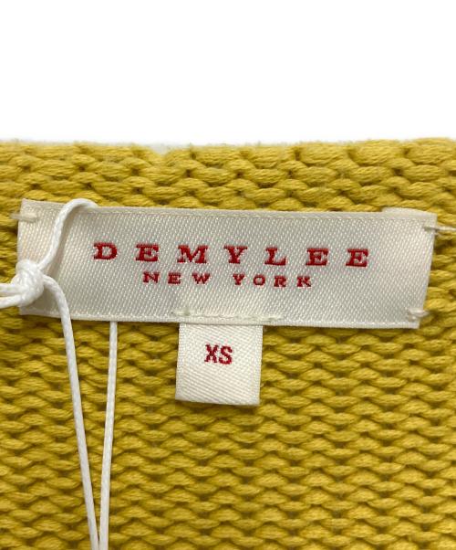 DEMYLEE（デミリー）DEMYLEE (デミリー) コットンVネックカーディガン イエロー サイズ:XSの古着・服飾アイテム
