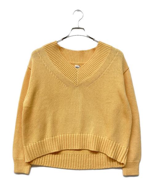 Ron Herman（ロンハーマン）Ron Herman (ロンハーマン) コットンVネックニット イエロー サイズ:Sの古着・服飾アイテム